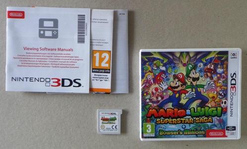 Mario & Luigi Superstar Saga + Browser's Minions voor de 3DS, Spelcomputers en Games, Games | Nintendo 2DS en 3DS, Zo goed als nieuw