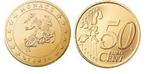 Monaco 50 Eurocent 2001 unc., Ophalen of Verzenden, Monaco, 50 cent, Losse munt