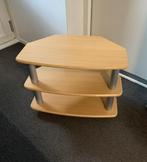 T V tafeltje, hoektafeltje, tafeltje, hoekkastje, blank hout, Huis en Inrichting, Kasten | Televisiemeubels, Ophalen, Gebruikt