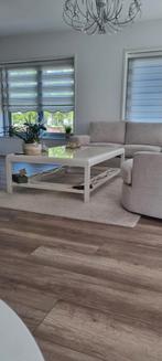 Salontafel hout met melkglas ophalen, Huis en Inrichting, Tafels | Salontafels, Ophalen, 50 tot 100 cm, Glas, Minder dan 50 cm