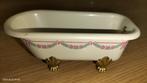 Vintage Poppenhuis badkuip met Roze Bloemen, Ophalen of Verzenden, Gebruikt, Overige typen