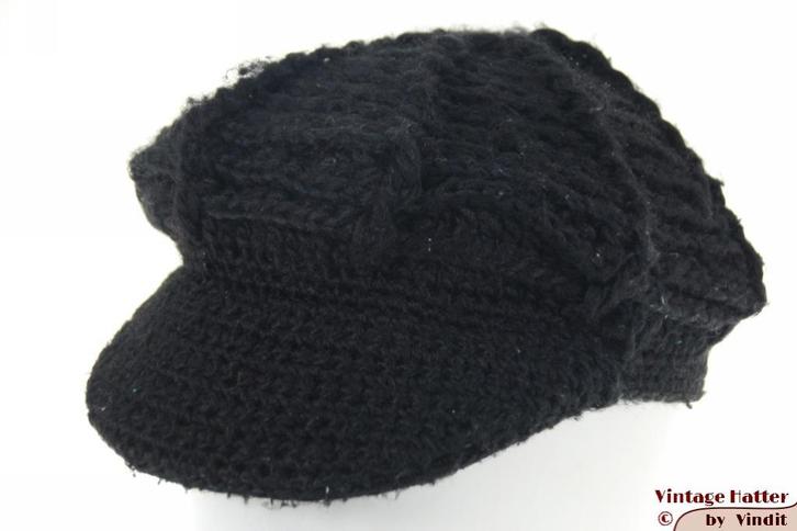 Vintage Ballonpet los gebreid zwart 56 gratis verzenden NL, Kleding | Dames, Hoeden en Petten, Gedragen, Pet, 56 of 57 cm (M, 7 of 7⅛ inch)
