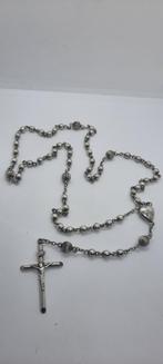 Zilveren Rozenkrans Ketting 64cm - Uitstekende Staat, Antiek en Kunst, Antiek | Religie, Ophalen of Verzenden