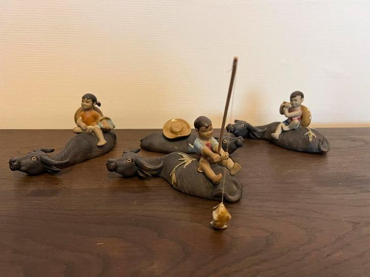Shiwan Beeldjes - Set van 4, Verzamelen, Beelden en Beeldjes, Gebruikt, Dier, Ophalen of Verzenden
