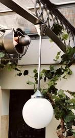 Oude Franse schoollamp, Huis en Inrichting, Lampen | Hanglampen, Gebruikt, Ophalen of Verzenden