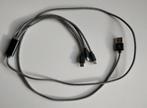 Kabel USB naar MicroUSB, USB-C, Lightning, lengte 1.25 m, Ophalen of Verzenden, Nieuw