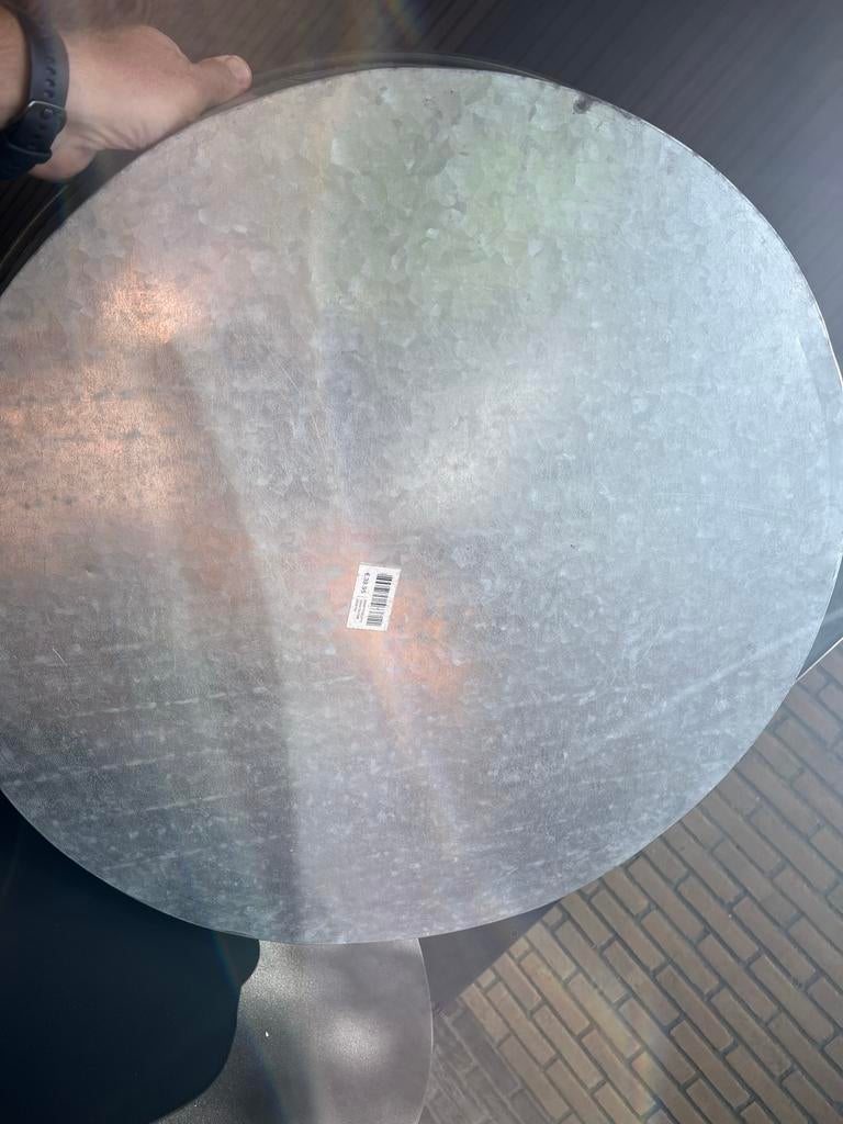 Vintage Metalen dienblad 70 cm, Huis en Inrichting, Woonaccessoires | Dienbladen, Ophalen of Verzenden, Zo goed als nieuw, Rond