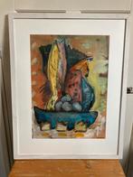 Schilderij "De Reis". Bob Lejeune 1989., Antiek en Kunst, Ophalen of Verzenden