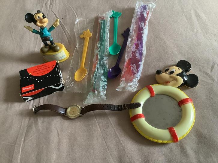 Mickey Mouse vintage artikelen, o.a. horloge, Verzamelen, Disney, Zo goed als nieuw, Mickey Mouse, Ophalen of Verzenden