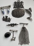 Lot zilveren broches antiek en vintege 3 echt zilver, Ophalen of Verzenden, Zo goed als nieuw, Zilver, Overige materialen