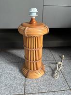 Leola Stijl Bamboe Rotan Tafellamp Jaren 70, Ophalen of Verzenden