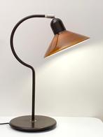 Vintage OMI tafellamp met glazen kap – jaren 60/70, Ophalen, Gebruikt, 50 tot 75 cm, Glas