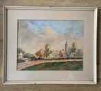 Aquarel schilderij stadsgezicht J le Blanc, Ophalen