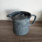 Emaille melkkoker grijs gewolkt, Antiek en Kunst, Antiek | Emaille, Ophalen of Verzenden