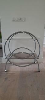 Vintage serveerwagen met een chromen frame, Ophalen of Verzenden, Gebruikt