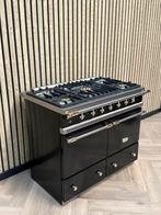 Luxe Lacanche 100cm Zwart Dubbele Oven Gas, Warmhoudplaat, 60 cm of meer, Ophalen of Verzenden, Gas
