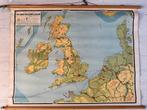 Vintage map schoolkaart No.7 Groot-Brittanie & Ireland, Ophalen of Verzenden, Aardrijkskunde