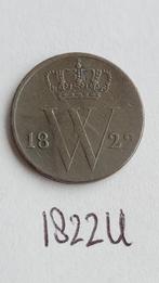 1/2 cent / halve cent 1822U, Ophalen of Verzenden, Koning Willem I, Overige waardes, Losse munt
