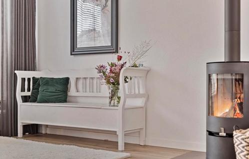 Houten klepbank (staat in de grondverf) 180cmx50cm, Huis en Inrichting, Banken | Sofa's en Chaises Longues, Zo goed als nieuw
