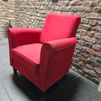 2x Rode fauteuils... leuke stoelen, Huis en Inrichting, Fauteuils, Ophalen, Zo goed als nieuw, 75 tot 100 cm, Stof