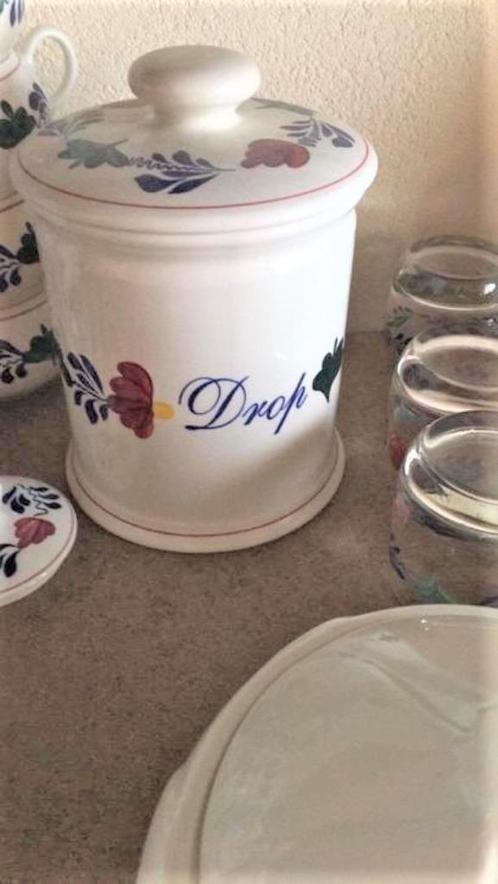 Boerenbont voorraadpot Drop bloemdeksel Boerenbond, Huis en Inrichting, Keuken | Servies, Gebruikt, Overige typen, Boerenbont