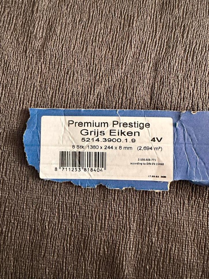 Laminaat Grijs Eiken + Ondervloer (5 Pakken), Doe-het-zelf en Verbouw, Vloerdelen en Plavuizen, Nieuw, Laminaat, Kunststof, 150 cm of meer