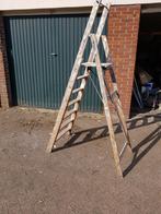 houten schilderstrap  6 tr met plateau, Doe-het-zelf en Verbouw, Ladders en Trappen, Ophalen, Zo goed als nieuw, Minder dan 2 meter