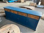 Dressoir blauw, 150 tot 200 cm, 25 tot 50 cm, Gebruikt, Landelijk