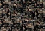 Hout fotobehang Bielzen, Industrieel behang, Fotobehang4you, Huis en Inrichting, Stoffering | Behang, Verzenden, Industrieel, hout, bielzen