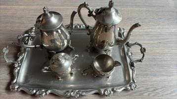Zilver look koffie thee kan melk en suikerpot beschikbaar voor biedingen