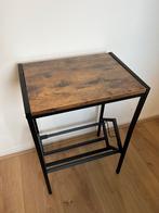 Stijlvolle vintage platenspelertafel, Huis en Inrichting, Tafels | Bijzettafels, Minder dan 55 cm, Zo goed als nieuw, Rechthoekig