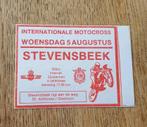 Sticker Intern. motocross 5aug Stevensbeek, 500cc zijspan 4t, Ophalen of Verzenden, Nieuw