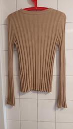 Dun truitje met splitjes en flare mouwen, H&M, Beige, Ophalen of Verzenden, Zo goed als nieuw