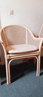 Vier stoelen webbing Rohe Rohé vintage antiek, Huis en Inrichting, Stoelen, Ophalen, Gebruikt, Riet of Rotan, Vier