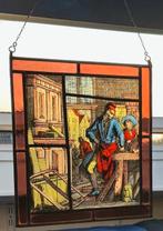 glas in lood raamhanger ambacht - meubelmaker -gekleurd glas, Antiek en Kunst, Ophalen