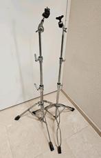 2 cymbal stands statieven standaards 2x bekken standaard, Gebruikt, Instrumentstandaard, ., Drums of Percussie