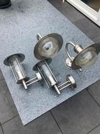 Mooie set RVS Wandlampen, Tuin en Terras, Buitenverlichting, Ophalen, Minder dan 50 watt, Wandlamp, Rvs