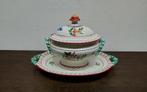 Majolica sauskom, serveerkom op schaal, Antiek en Kunst, Antiek | Keramiek en Aardewerk, Ophalen of Verzenden
