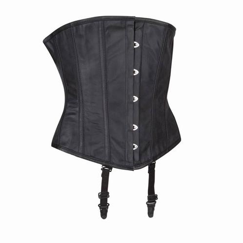 Echt leren corset model 09 waist cincher in xs t/m 6xl, Kleding | Dames, Ondergoed en Lingerie, Body of Korset, Zwart, Ophalen of Verzenden