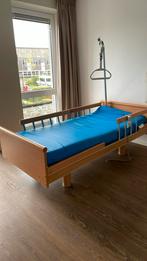 Hoog/laag bed 1 persoons ziekenhuisbed senioren bed, 90 cm, Gebruikt, Eenpersoons, Bruin