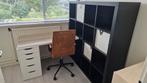 IKEA kallax kast met bureau ladekast en stoel, Huis en Inrichting, Bureaus, Ophalen, Zo goed als nieuw, Bureau