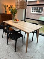Tafel Sav & Okse eiken whitewash 4-6 personen, Huis en Inrichting, Gebruikt, 150 tot 200 cm, Rechthoekig, 50 tot 100 cm