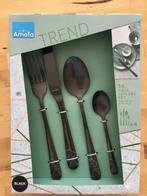 Nieuw 16 delig Amefa Bestek mat zwart RVS Japandi Scandinavi, Nieuw, Ophalen of Verzenden, Rvs of Chroom, Vaatwasserbestendig