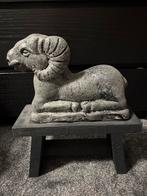 Houten bankje met ram, Huis en Inrichting, Woonaccessoires | Overige, Ophalen, Zo goed als nieuw