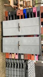 2 tuingereedschapskasten met legborden, Tuin en Terras, Minder dan 250 cm, Kunststof, Gebruikt, Schuur