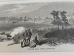 Antieke hout gravure rotterdamse haven, Ophalen of Verzenden