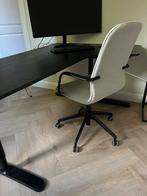 Hoekbureau + Bureaustoel Ikea Bekant Langfjall, Ophalen, In hoogte verstelbaar, Zo goed als nieuw, Bureau