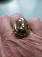 Brutalist Bronzen Ring in Finse stijl / verstelbaar, Sieraden, Tassen en Uiterlijk, Antieke sieraden, Brons, Ring, Verzenden