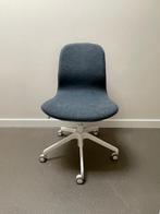 Ikea LÅNGFJÄLL bureaustoel blauw met wit onderstel, Ophalen, Gebruikt, Blauw, Bureaustoel