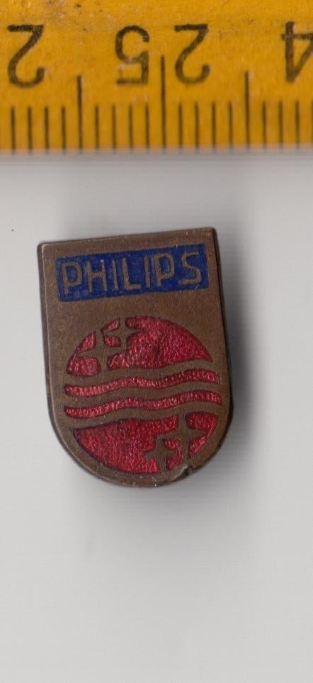 Philips logo Radio embleem schildje Emaille I, Ophalen of Verzenden